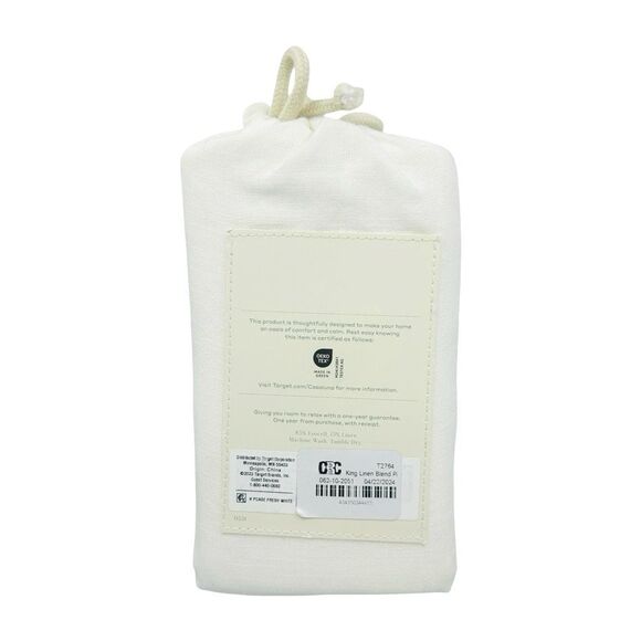 Casaluna Linen Blend Pillowcase Set - King Size - 20” x 40” - 2 Pillowcases - Picture 3 of 3